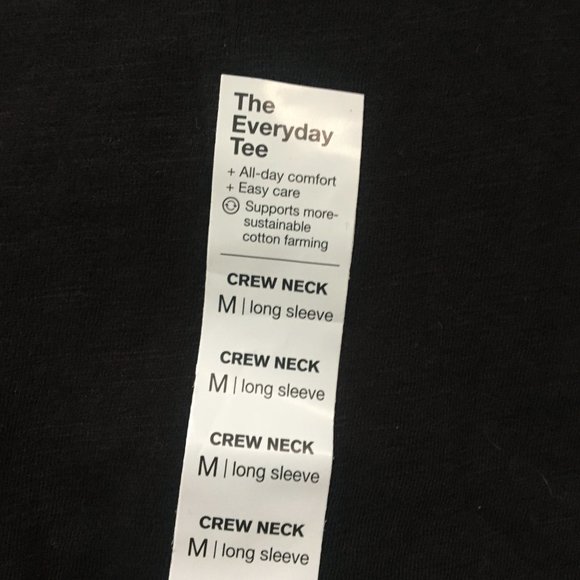 Long Sleeve T-shirt size medium Sonoma basic tee Black - Picture 6 of 7
